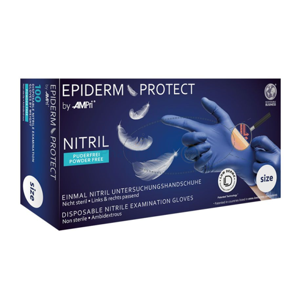 Gant nitrile sans accélérateurs EPIDERM PROTECT Large - 100pc