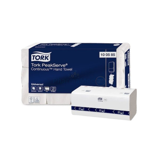 Tork peakserve Ess. mains blanc 1 pli 20 x 20cm H5 (12x410)