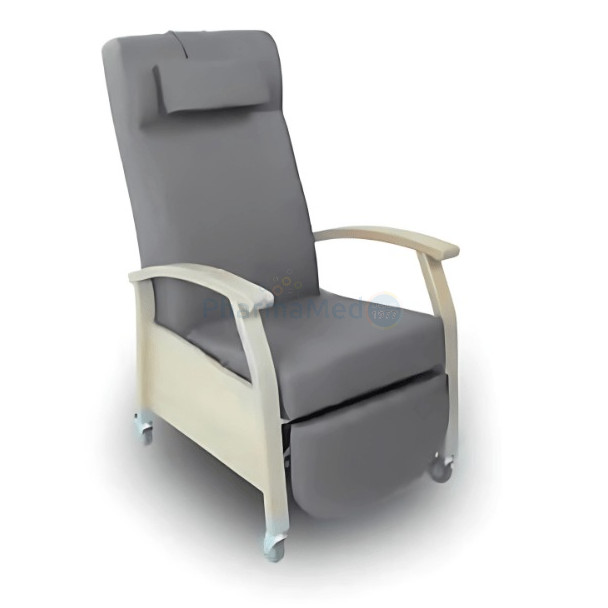 Relaxfauteuil Porto – massief beukenhout - – Muisgrijs