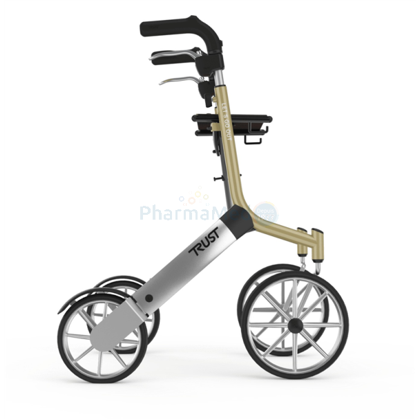 Rollator LET'S GO OUT roues pliable+sac beige