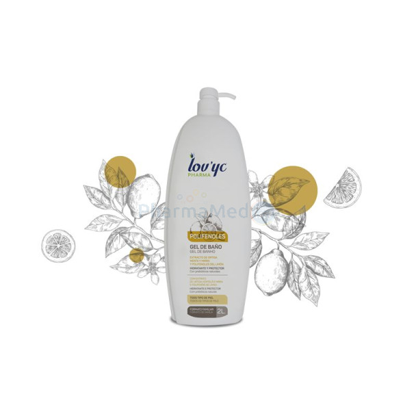 LOV'YC Gel douche polifenol hydratant et protecteur - 2L + pompe