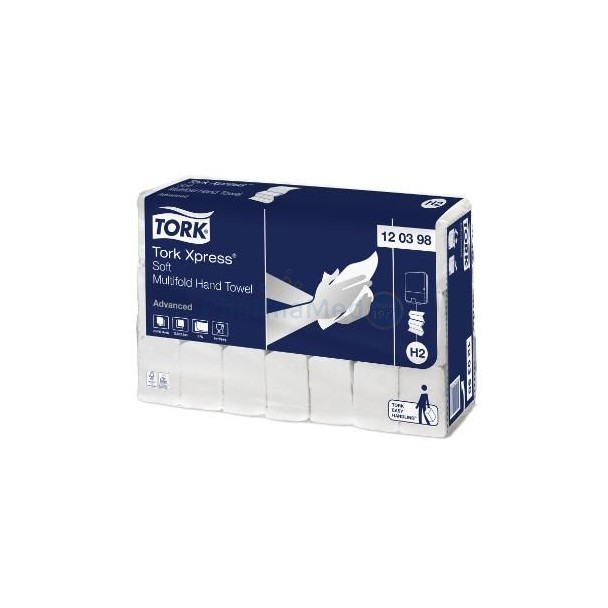 Essuie-mains TORK Xpress H2 interfoliés 2plis 25.5x21.2cm - 21x180pc