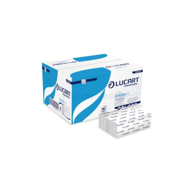 Essuie-mains LUCART 2 plis strong blanc 22.5x32cm W - 15x125f