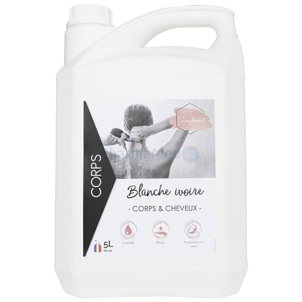 Gel douche Blanche Ivoire corps et cheveux parfum muguet - 5L