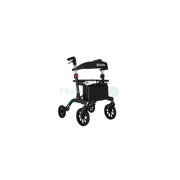 Rollator BROOKLYN Zwart - 4 wielen - dubbel opvouwbaar