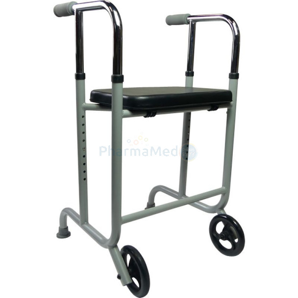 Cadre de marche/rollator STRONG - 2 roues et 2 pieds