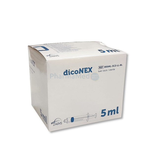 Seringues ZARYS dicoNEX luer lock - 5ml - 100pc