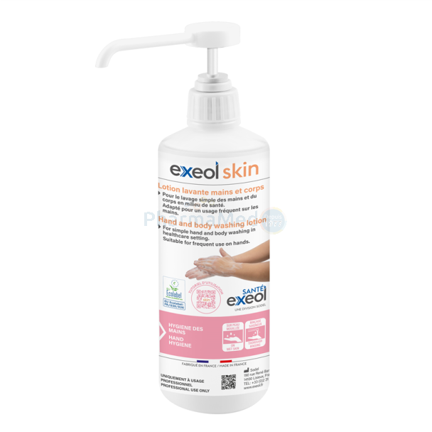 EXEOL SKIN lotion lavante mains & corps + pompe - 500ml