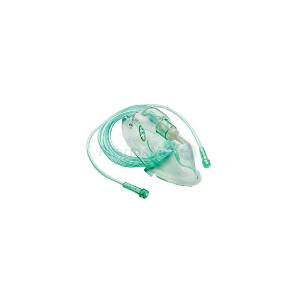 Masque à oxygène avec tuyau 210cm - Medium - 1pc