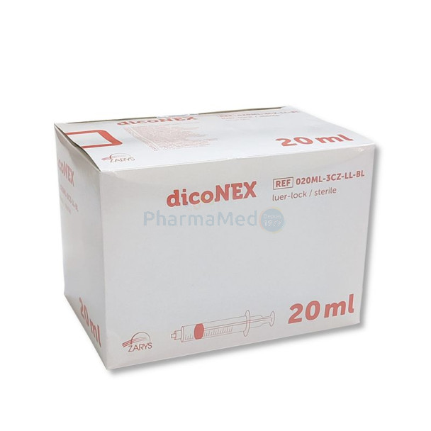 Seringues ZARYS dicoNEX luer lock - 20ml - 50pc