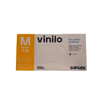 Gants Vinyl SANTEX non poudrés M - 100pc