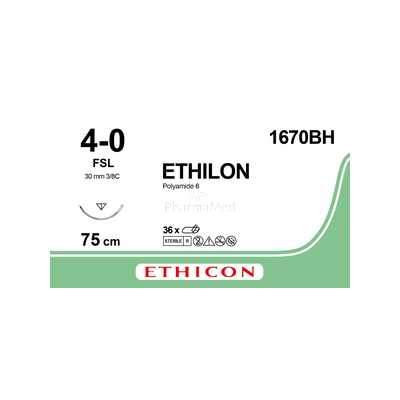 ETHILON 4/0 W1670BH FSL 75cm - 36fils