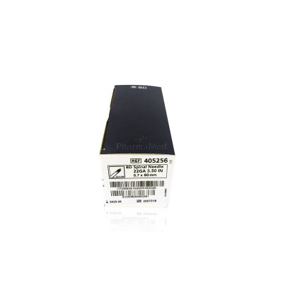 Aiguilles BD SPINAL 22Gx3½" 0.7x90 noir - 25pcs