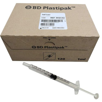 Spuiten tuberculine BD PLASTIPAK 1ml  (120st)