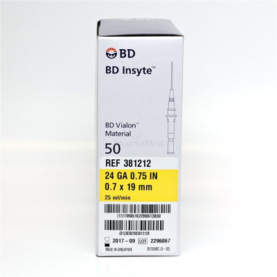 INSYTE BD Catheter 24 G 0,7 mmx19 mm 381212 - 50pc