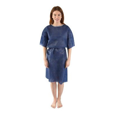 Blouse / Chemise patient bleue manches courtes -10x10pc