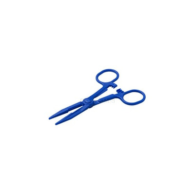 Pince KOCHER 14cm plastique bleue stérile - 15pc