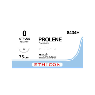 ETHICON PROLENE 0 8434H 1xCT PLUS 75cm Bleu - 36fils