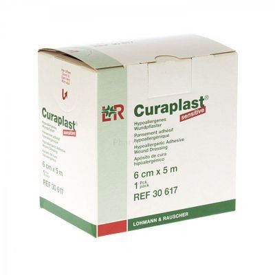 CURAPLAST Sensitive pansement adhesif 6cmx5m - 1pc