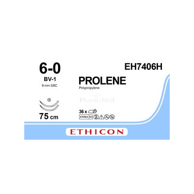 ETHICON PROLENE 6/0 EH7406H 75cm bleu - 36fils