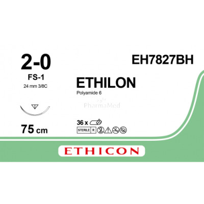 ETHILON 2/0 EH7827BH FS-1 75cm - 36fils