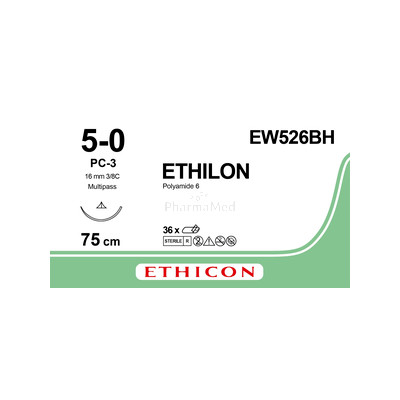 ETHILON 5/0 Black PC-3 75cm EW526BH 36 fils