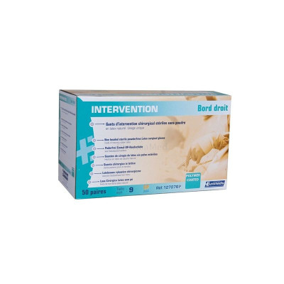 Gants d'examen EUROMEDIS non poudrés ST - T8.5 - 50 paires