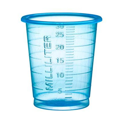 Godets hauts & étroits 30ml - bleu - 80pc