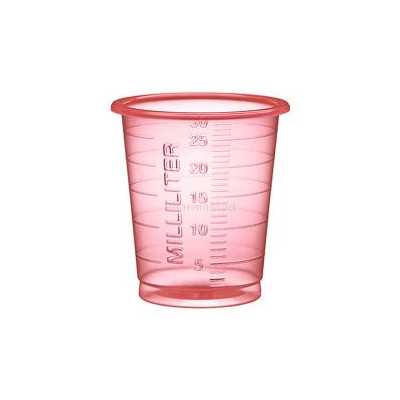 Godets hauts & étroits 30ml - rouge - 80pc