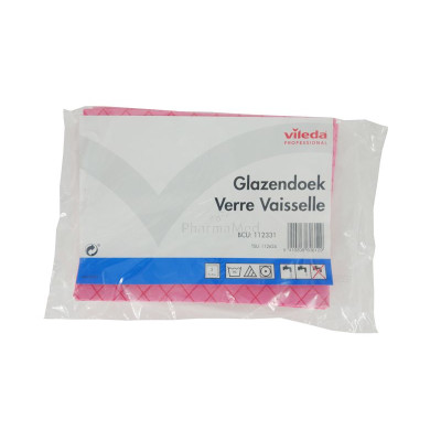 VILEDA VERRE VAISSELLE rouge - 53x49cm - 1pc