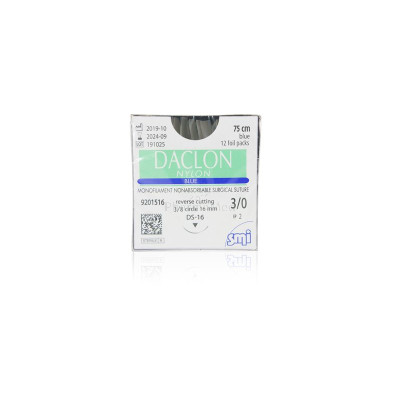DACLON 3/0 metric 1 3/8 16mm 75cm - 12fils