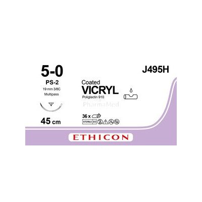 VICRYL Coated J495H PS-2 5/0 45cm - 36 fils