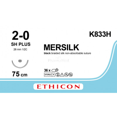 MERSILK 2/0 K833H SH Plus 75cm - 36fils