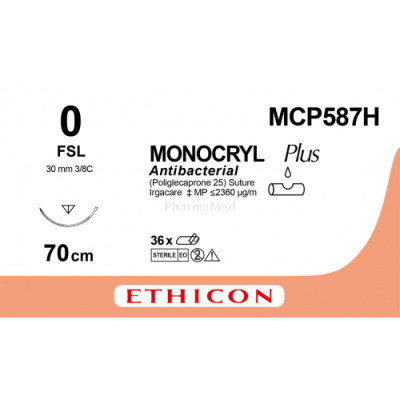 MONOCRYL 0 Plus MCP587H FSL 70cm - 36fils