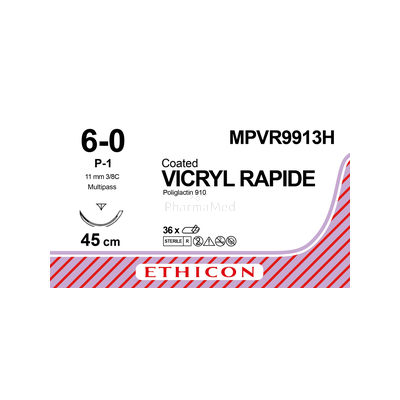 Vicryl rapide 6/0 MPVR9913H P-1 11mm 45cm - 36fils