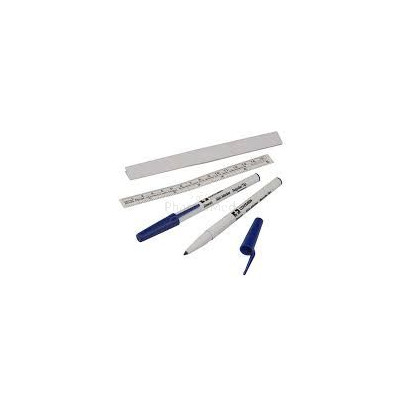 DEVON marqueur chirurgical pointe normale - avec règle et étiquettes - 50 pièces