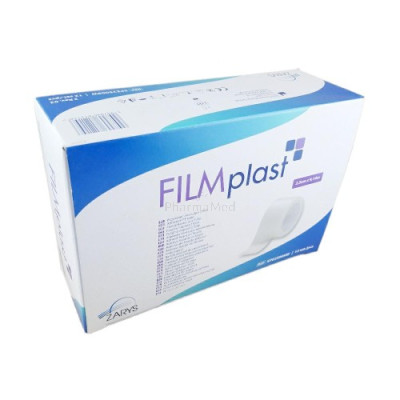 FILMplast sparadrap plastique perforé 2,5cmx9,14m - 12rlx
