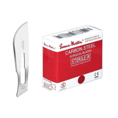 Lames bistouri Stérile S&M - N°22 - 100pc