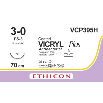 VICRYL PLUS 3/0 VCP395H FS-3 70cm - 36fils