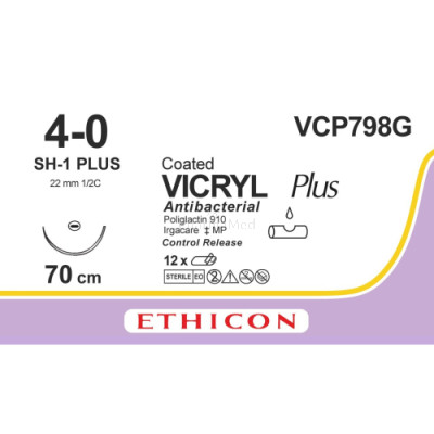 VICRYL PLUS 4/0 VCP798G SH-1 70cm - 12fils