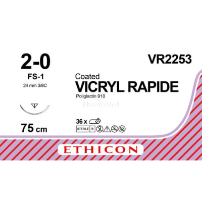 VICRYL RAPID 2/0 VR2253 FS-1 75cm - 36fils