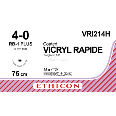 VICRYL RAPID 4/0 VRI214H RB-1 75cm - 36fils