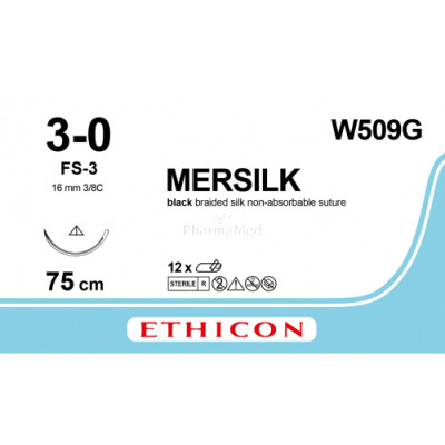 MERSILK 3/0 W509G FS-3 75cm - 12fils