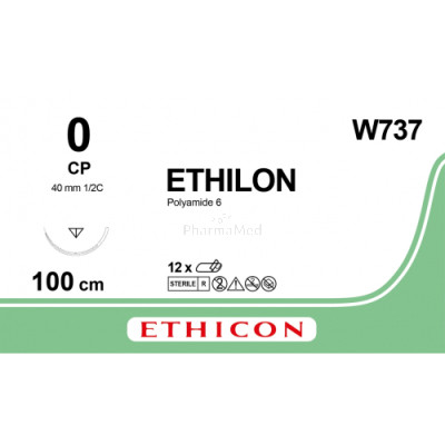ETHILON W737 CP 0 100cm - 12fils