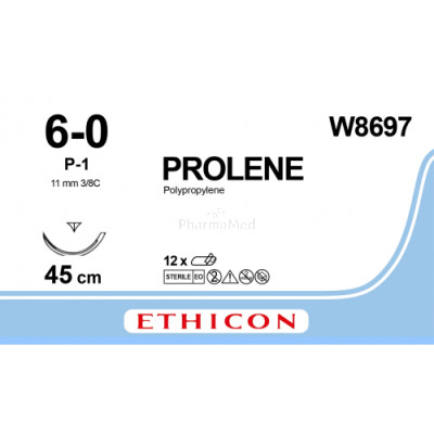 PROLENE 6/0 W8697 P-1 45cm - 12fils