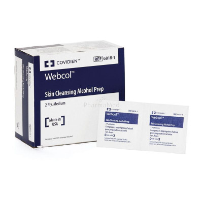 Tampons alcool Kendall Covidien webcol - 200pc