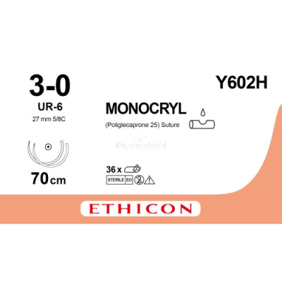 MONOCRYL 3/0 Y602H UR-6 70cm - 36fils