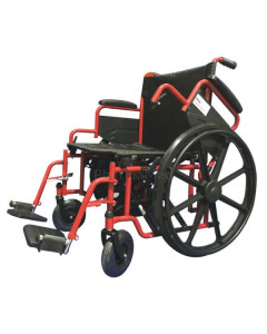 Fauteuil roulant robuste MOBIAK pliable 57cm d'assise max 182 kg