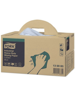 Papier d'essuyage ultra-résistant W7 3plis bleu 32x38cm - 200 feuilles