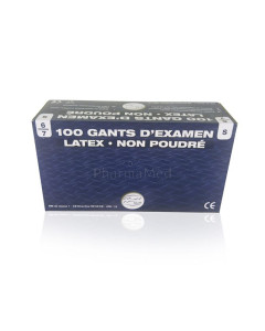 Gants latex Non stériles et non poudrés - Small - 100pc